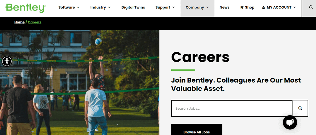 Bentley Systems Careers page