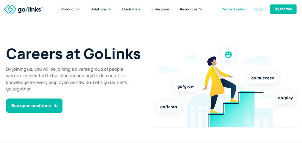 Golinks Careers page