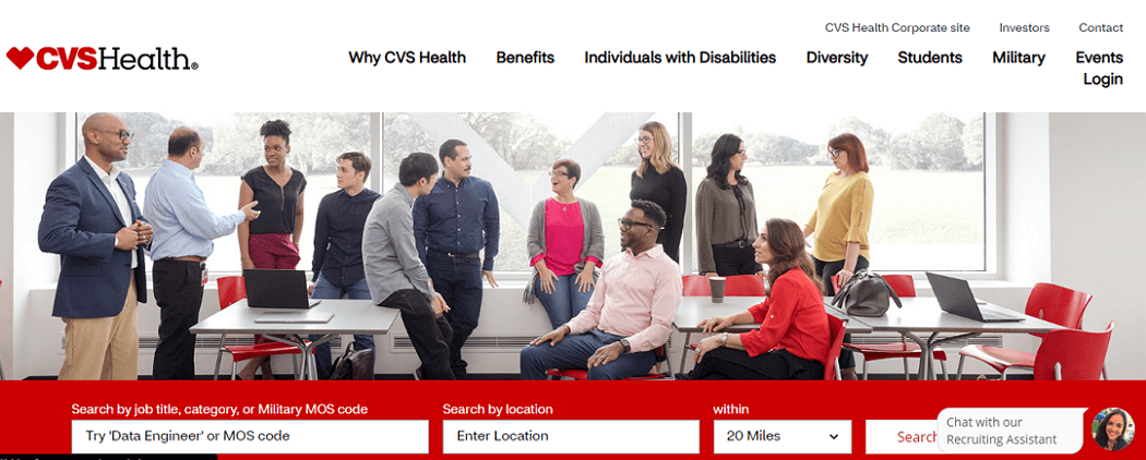 CVS Health Careers page