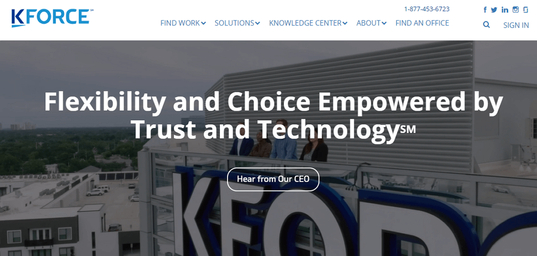 Kforce careers page