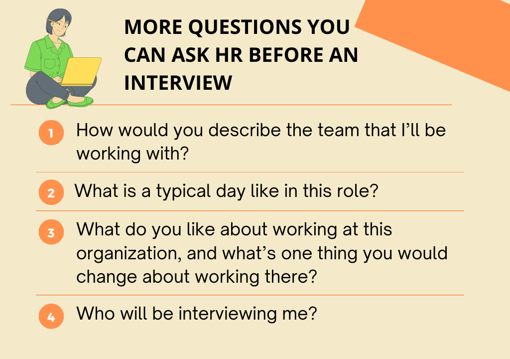 More questions You Can Ask HR Before An Interview